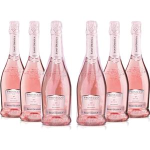 Sant'Orsola - Prosecco D.O.C. Rosè Millesimato Extra Dry, da Uve Glera e Pinot Nero, Gusto Delicato con Note Fruttate e Floreali, 6x750 ml