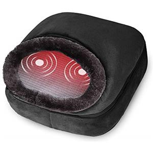 Snailax Massaggiatore per piedi con calore, massaggiatore per piedi con vibrazione, 2 in 1, scaldapiedi con 5 modalità di massaggio, regali calore casa