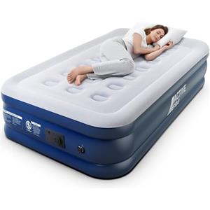 Active Era Materasso Gonfiabile Singolo con Pompa Elettrica Integrata, Rialzato e con Cuscino Integrato, Dimensioni di 99 X 187 X 53 cm