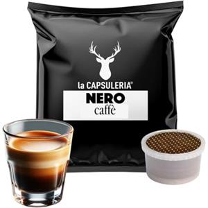 La Capsuleria Caffè NERO, intenso (100 Capsule) compatibili con Lavazza Espresso Point, 1 Box da 100 Capsule in bustine salva aroma, gusto deciso, crema densa e persistente (La Capsuleria)