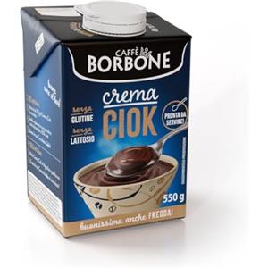 Caffè Borbone CREMA CIOK - 1 Brick 550g - Crema al Cioccolato a base di latte e cacao - UHT a lunga conservazione - Senza Lattosio e Senza Glutine