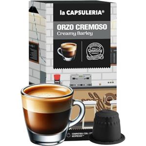 La Capsuleria Caffè d'ORZO CREMOSO (80 Capsule) compatibili con Nespresso, 8 box da 10 capsule, bevanda naturale dal gusto delicato e dalla crema vellutata, ideale per ogni momento (La Capsuleria)