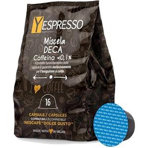 Yespresso 64 Capsule DECAFFEINATO Compatibili con Dolce Gusto