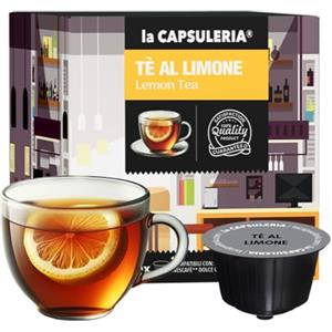 La Capsuleria TE' AL LIMONE DOLCE (48 Capsule) compatibili con Nescafé Dolce Gusto, 3 box da 16 Capsule, gusto fresco e dissetante, dolce e aromatico, perfetto caldo o freddo, senza glutine (La Capsuleria)
