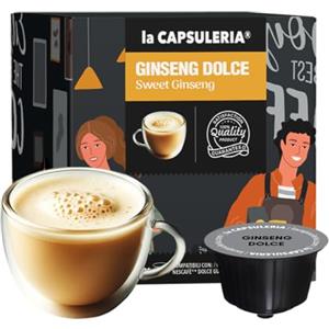 La Capsuleria GINSENG (48 Capsule) compatibili con Nescafé Dolce Gusto, 3 box da 16 Capsule, gusto dolce e vellutato, perfette per una pausa energizzante e cremosa, senza glutine (La Capsuleria)