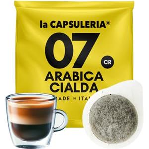 La Capsuleria Caffè ARABICA, raffinato (100 Cialde in Carta) per macchine ESE 44mm, 1 Box da 100 Cialde in bustine salva aroma, Arabica, gusto morbido e aromatico, crema vellutata (La Capsuleria)