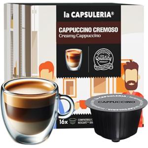 La Capsuleria CAPPUCCINO CREMOSO (48 Capsule) compatibili con Nescafé Dolce Gusto, 3 box da 16 Capsule, cremosità vellutata e gusto equilibrato, perfetto per ogni momento, senza glutine (La Capsuleria)