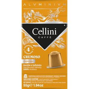 Cellini Caffè Cellini Capsule Alluminio Compatibili con Nespresso* - Aluminium Cremoso 100pz| Caffè Dalle Note Dolci E Fruttate