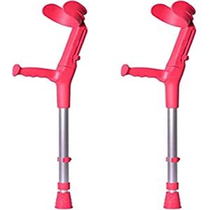 FORTA, BCR-N, Stampelle, Stampelle canadesi, Stampelle per Bambini, Doppia Regolazione, Alluminio, Rosso Corallo