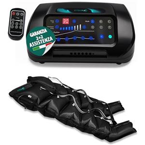 SYBILMED ELITE 8 Pressoterapia Linfodrenale Digitale, Massaggiatore Elettrico per Recupero Sportivo, 8 Camere D'aria con Pantaloni per Gambe, Glutei e Addome