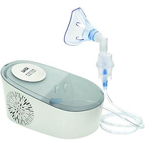 LAICA Aerosol a Pistone da Tavolo - Nebulizzazione Fine (2,6 µm, 0,35 ml/min), Vano Porta Accessori Integrato, Compatibile con Medicinali Cortisonici, Soluzioni Termali o Ipertoniche - Bianco