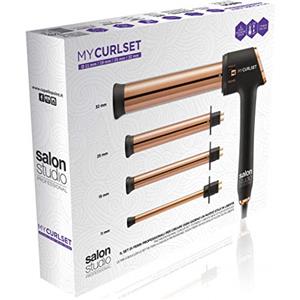 Capello point Salon Studio Professional - My CurlSet Set di Ferri Arricciacapelli -Intercambiabile per Capelli Ricci, Boccoli, Onde Capelli - 4 Ferri Diversi con Sistema Riscaldamento Rapido