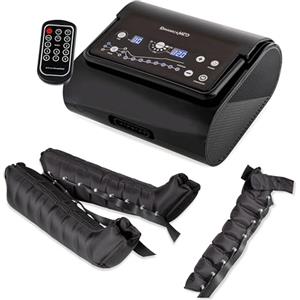 Dinamicamed ® Premium 8.0 Pressoterapia Linfodrenaggio Professionale Digitale Compact, Pressoterapia per Casa con 6 Programmi, Massaggio Linfodrenante 6 Camere Gambali XL e Bracciale