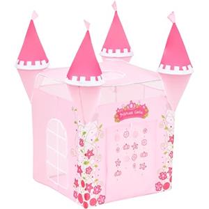 Baroni Toys Tenda da Gioco Castello delle Principesse per Bambini 3 4 5 6 7 Anni, Borsa per il Trasporto, Tenda Giocattolo per Interni e Esterni, Casetta per Bambini, Giochi per Bambini, 80x80x130 cm