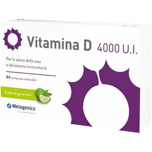 METAGENICS BELGIUM bvba Metagenics Vitamina D 4000ui Integratore per il sistema immunitario 84 Compresse Masticabili