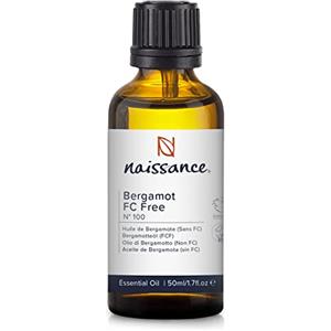 Naissance Bergamot (FC Free) Essential Oil 50ml - Pure, Natural, Cruelty Free and Undiluted - for Use in Aromatherapy, Massage Blend & Diffusers - Energising and Uplifting