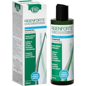 ESI - Rigenforte Shampoo Antiforfora con Biotinax, Contrasta la Forfora dei Capelli e il Sebo in Accesso, Deterge Delicatamente e Migliora la Salute del Capello, Dermatologicamente Testato, 250 ml