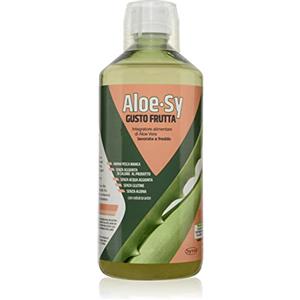 Syrio Integratori Alimentari, Aloe Sy Gusto Frutta, Aroma Pesca, Depurativo, da Bere Puro o Diluito, Aloin Free, Detox, Pura Polpa, Senza Aggiunta di Acqua, Senza Glutine, 1 Litro