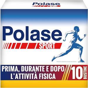 Polase Sport, Magnesio e Potassio Integratore Alimentare, Prima, Dopo, Durante l'Attività Fisica, con Vitamina C, Sali Minerali e Maltodestrine, Energetico Salino, Gusto Arancia, 10 Bustine