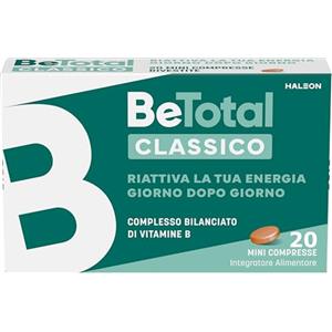 BeTotal Compresse Integratore Alimentare di Vitamina B Riattiva l'Energia, Riduce la Stanchezza, Supporta il Sistema Immunitario, Adulti, 20 Compresse