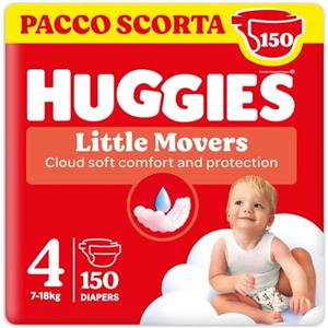 Huggies Ultra Comfort, Pannolini Taglia 4 (7-18 Kg), Design Disney, Pacco Scorta, 150 Pz