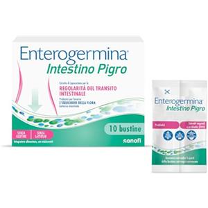 Enterogermina Intestino Pigro, Fermenti Lattici Probiotici, Prebiotici per Adulti - Integratori a base di Probiotici ed Estratti Vegetali per Stitichezza (10 Bustine Gusto Frutti di Bosco)