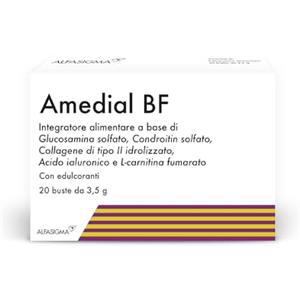 Amedial Bf, Integratore Alimentare Che Occorre per Mantenere in Stato Le Ossa e al Funzionamento delle Cartilagini, 20 Bustine da Sciogliere In Acqua