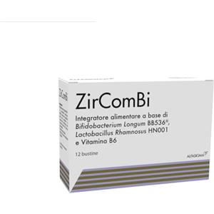Zir Combi, Integratore Alimentare a Base di Bifidobacterium Longum Bb536, Lactobacillus Rhamnosus Hn001 e Vitamina B6, per L'Equilibrio della Flora Batterica Intestinale, 12 Bustine
