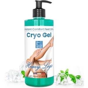 bleu & marine Bretania Gel Crema Rinfrescante, 500 ml, Gambe, Piedi Gonfie, Pesanti, Gel Drenante, Anticellulite, Stimola la circolazione, Effetto Ghiaccio, Extra Rinfrescante, Gel Freddo, Crio-Gel, Gel Forte