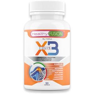 Healthy Fusion X3 Curcuma con Glucosamina, Condroitina e Collagene | Potente Anti-Infiammatorio e Antidolorifico Naturale | Elimina i Dolori Muscolari | Articolazioni e Ossa 90 Capsule