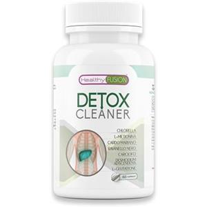 Healthy Fusion Detox Cleaner | Detox Depurativo Fegato e Colon | Cardo Mariano, Carciofo, Ravanello, Clorella | Diuretico e Drenante | Azione Dimagrante e Benessere Digestivo | 60 Capsule Naturali
