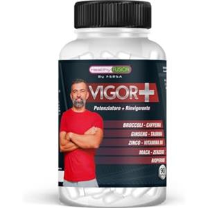 Healthy Fusion +Vigor | Potente energizzante e stimolante naturale | Maca pura 4.250 mg, taurina, ginseng, zinco, vitamina B6 | Energia, la forza e la vitalità | Migliora le prestazioni intime | 90u
