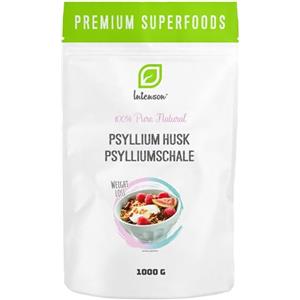 INTENSON Psyllium Husk 1 kg, Bucce di Semi di Psillio Pure e Naturali, Ricche di Fibre, Ideali da Mescolare con Acqua, Bevande e Succhi, Adatto a Vegetariani e Vegani