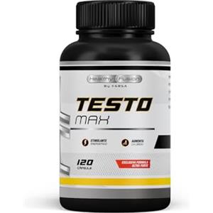 Healthy FUSION Booster di Testosterone per uomo | Energia, forza, muscolazione e vigore | Maca Andina, Ginseng, Tribulus e Taurina | Aumenta l'energia e migliora le prestazioni sportive e muscolari | 120 caps