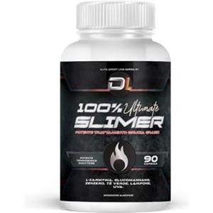 Healthy FUSION Ultimate Slimmer | Potente trattamento brucia grassi | Capsule per la perdita di peso | Dimagrante, termogenico e soppressore dell'appetito | L-carnitina, glucomannano, tè verde | 90 capsule
