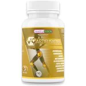 Healthy Fusion Potente antinfiammatorio | Analgesico per muscoli e articolazioni | Glucosamina + Condroitina + Curcuma | Elimina il dolori articolari e muscolari |90 Capsule