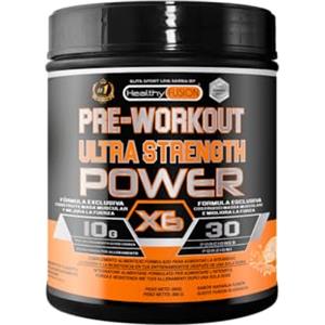 Healthy FUSION Pre-Workout bevanda energetica | con Creatina | Resistenza, energia e forza inarrestabile | Elimina la fatica e la stanchezza | Beta-Alanina, Taurina, Caffeina e Vitamine | 300g Arancia