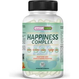 Healthy FUSION Regolatore dello stato d'animo, Con Erba di San Giovanni, Triptofano, Maca, Ginseng, Rosmarino, Valeriana, Vitamina B12, B6 Fornisce energia, No effetto rebound, 60U
