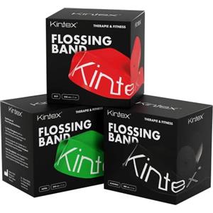 Kintex Banda di Flossing Voodoo, 208 cm x 5 cm, fascia compressiva, terapia, mobilità, riabilitazione, allenamento, rigenerazione (Nero)