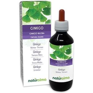 Naturalma Ginkgo (Ginkgo biloba) foglie Tintura Madre analcoolica Naturalma - Estratto liquido gocce 200 ml - Integratore alimentare - Vegano