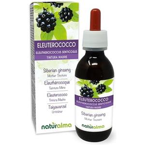 Naturalma Eleuterococco o Ginseng siberiano (Eleutherococcus senticosus) radici Tintura Madre analcoolica Naturalma - Estratto liquido gocce 120 ml - Integratore alimentare - Vegano
