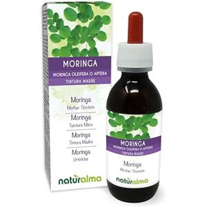 Naturalma Moringa (Moringa oleifera o M. aptera) foglie Tintura Madre analcoolica Naturalma - Estratto liquido gocce 120 ml - Integratore alimentare - Vegano