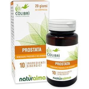 Naturalma Prostata Naturalma e Consorzio Colibrì 60 compresse da 1000 mg - Ortica, Epilobio, Serenoa, Zucca, Mais, Polline, Soia, Licopene, Zinco e Selenio - Integratore alimentare - Naturale