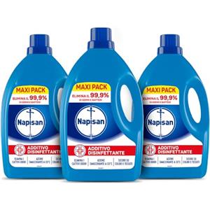Napisan Additivo Disinfettante Lavatrice, 3 Confezioni da 2.2 Litri di Additivo Liquido per Lavatrice, Contro i Batteri e i Cattivi Odori