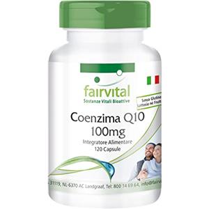 Fairvital | Co-enzima Q10 100mg - Per 4 mesi - VEGAN - alto dosaggio - 120 capsule - ubiquinone