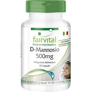 Fairvital | D-mannosio 500 mg - per 15 giorni - alto dosaggio - 90 capsule - monosaccharide naturale