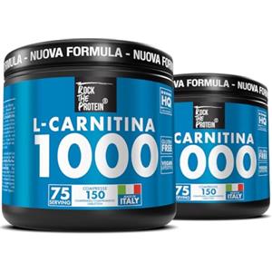 Rock The Protein Carnitina 1000mg 300 Compresse Rock The Protein® Da L-Carnitina Tartrato, 2 Al Giorno, Pre Workout Per Energia E Metabolismo, Post Workout Per Recupero Muscolare