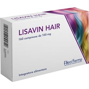 ELLECI FARMA S.R.L Lisavin Hair - Integratore per Crescita e Rafforzamento Capelli con Biotina, Cheratina, Zinco ed Equiseto - 160 Compresse - Formula Anticaduta Donna e Uomo - Elleci Farma
