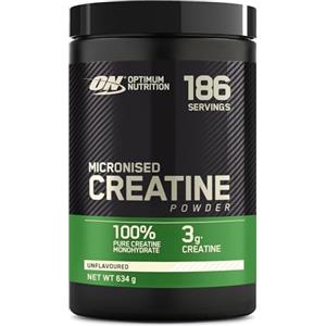 Optimum Nutrition Creatina Micronizzata in Polvere, Senza Aroma, 634g, 186 Porzioni