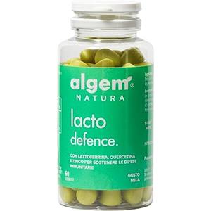 Algem Natura Lattoferrina 200 mg/Dose Con Quercetina, FOS e Zinco 60 Gommose Algem Natura® LACTO DEFENCE Integratore Difese Immunitarie Bambini, Sistema Immunitario Adulti, Antiossidante Naturale, Immuno